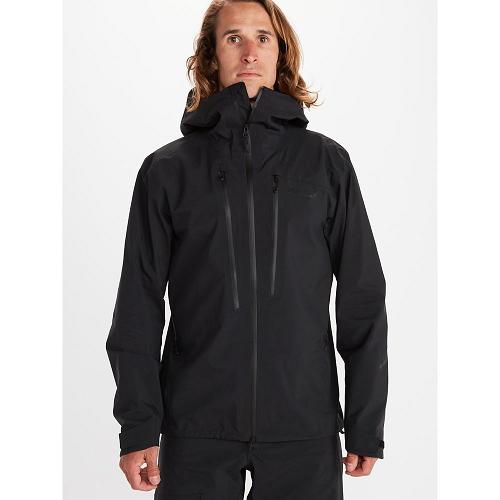 Marmot Rain Jacket Black NZ - Huntley Jackets Mens NZ5974263